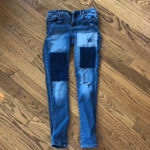 Gap Kids ripped blue jeans